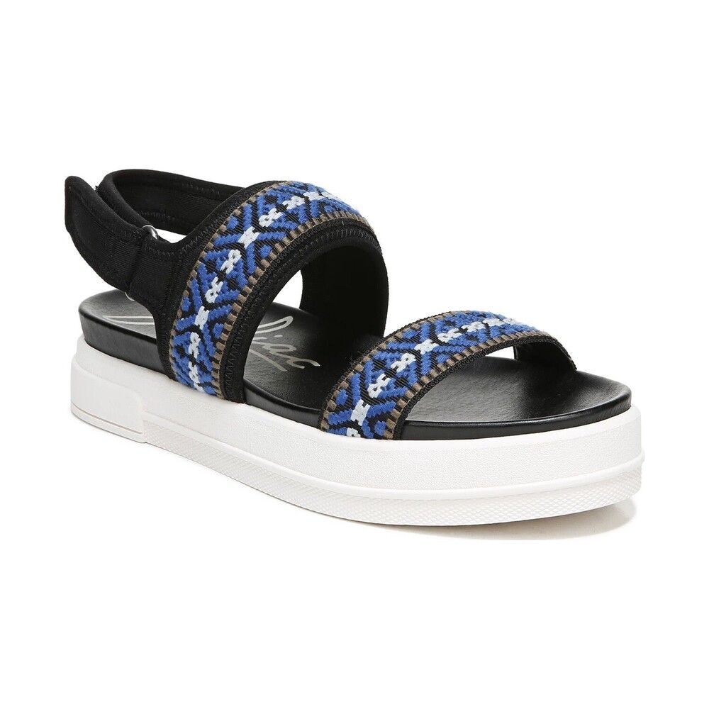 New Men's 7.5  Zodiac JADA Ankle Strap Sandals Black Blue TRIBAL Platform Unisex